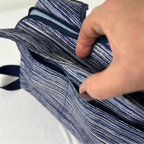 BAGGALLINI RFID Blue Hobo Bag multicompartment organizer TRAVEL CROSSBODY Purse - Picture 8 of 12